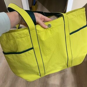 Lululemon Athletica Neon Yellow Tote Bag